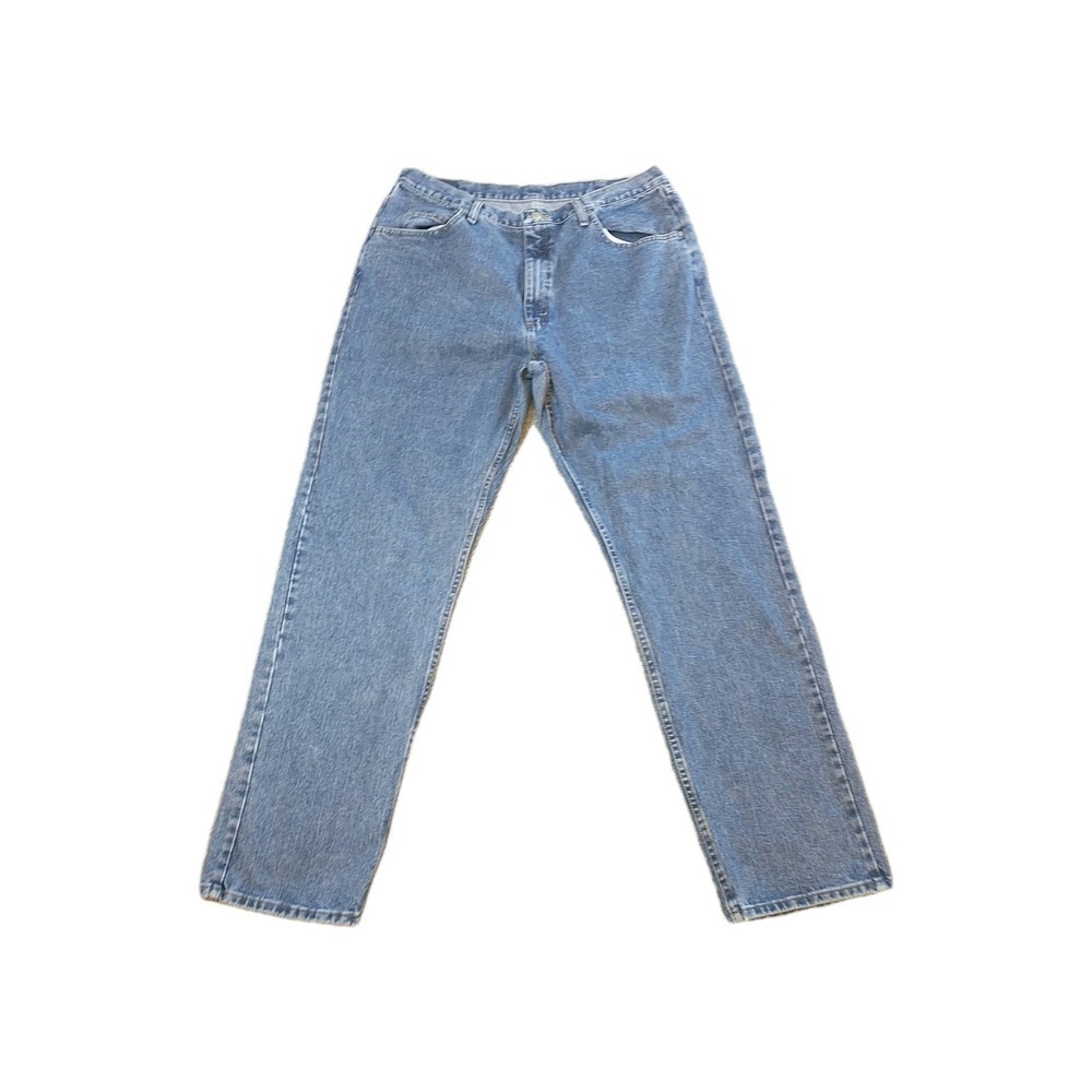 Wrangler Mens Relaxed Fit Jean 36x33 Medium Wash Blue Denim 97601VR Straight Leg